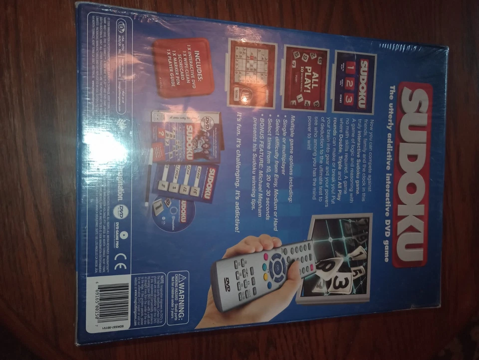 Sudoku Interactive DVD Game NIB Plastic Wrapped - Image 2 of 2