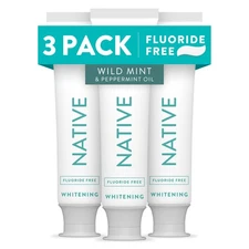 Fluoride Free Toothpaste, Whitening - for Adult, Kids 2+ Oral Care - Wild Min...