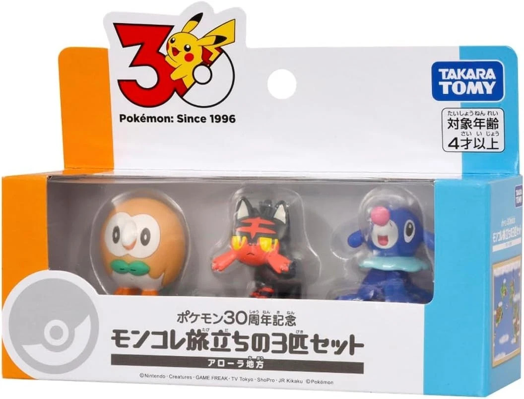 TOMY ポケットモンスター プラモン 15体セット TAKARATOMY Pokémon 30th Anniversary Moncolle Starter Pokemon Set