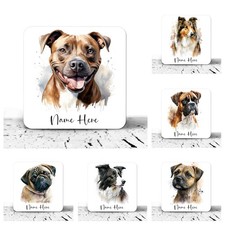 Drinks Coaster Personalised Dogs Coaster Birthday Christmas Dog Lovers Pet Gifts