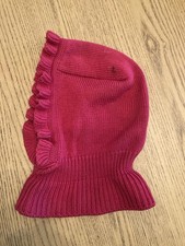 Catya Merino Fine Wool Baby Girl Hat Balaclava Red II 6 M 6-12 M
