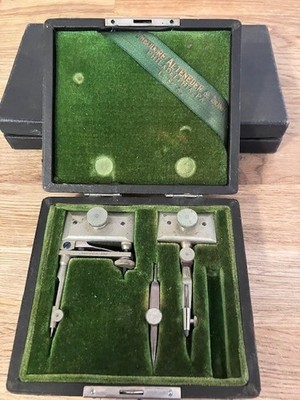 Vintage T. Alteneder Compass Drafting instrument Tool Set Original Box