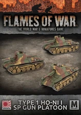 Flames of War JBX16 Type 1 Ho-Ni 1 SPG Platoon (3 Guns) Gaming Miniatures
