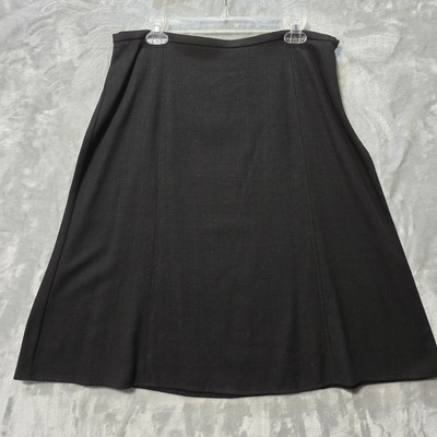 Vintage NWOT Requirements Womens Skirt 14 Black Maxi Flare Flowy 