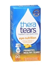 TheraTears Eye Nutrition 1200mg Omega 3 Supplement 90 Count Softgels Exp 2027