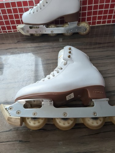 Graf 500 Off Ice Eiskunstlauf Schlittschuhe Größe 35 EU UK 2,5 sehr guter Zustand - Bild 4 von 14