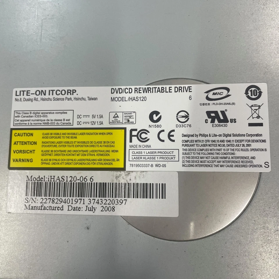 Lite-On iHAS120-06 16x DVD/CD Rewriter SATA Drive - Image 2 of 4