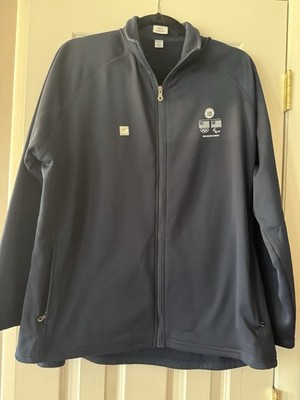 Women s 2XL Core Power USA Olympics full-zip Up Navy Blue Track jacket W/ Pocket