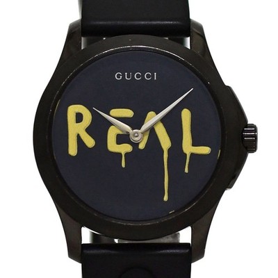 Gucci G-Timeless Black Ghost Watch 126.4 YA1264017 Men's Watch Battery