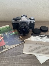 Canon AE-1 Program 35mm Film Camera w/ Sigma 28mm F/2.8 Lens