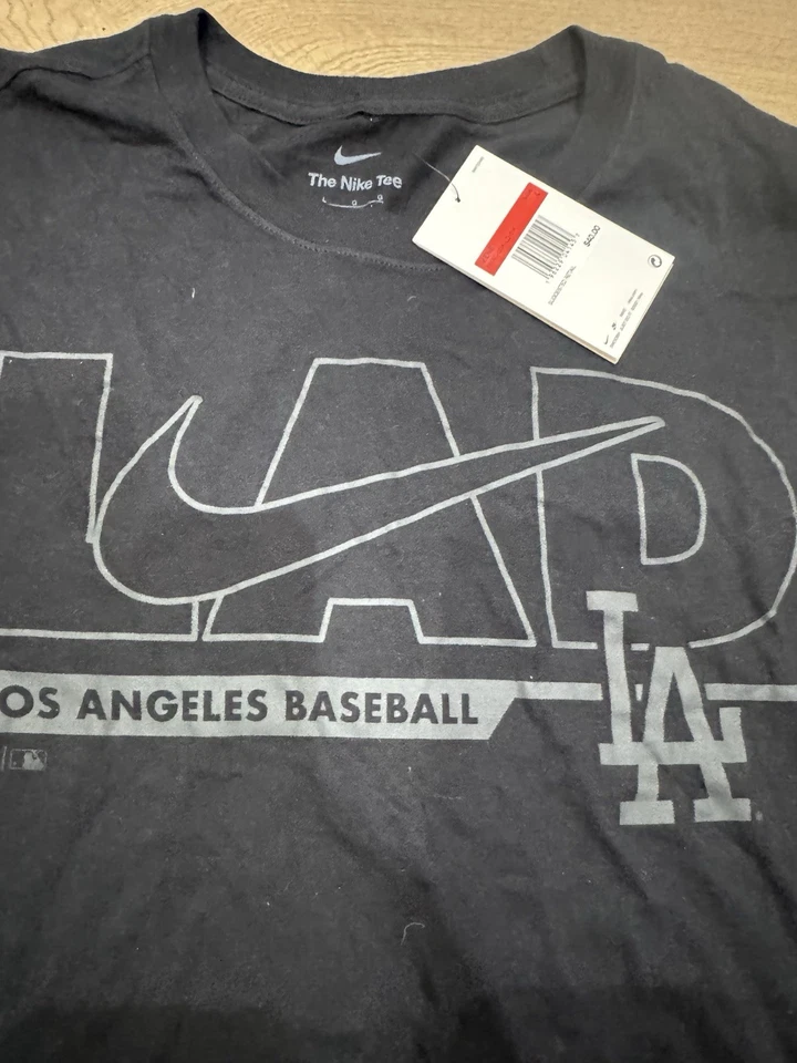 Camiseta negra manga larga Nike Local Pitch de los Dodgers de Los Ángeles nueva con etiquetas L Foto 3 de 4