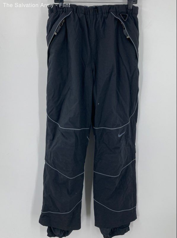 Nike Mens Black ACG Pleated Front Elastic Waist Pull On Snow Pants Size Medium