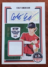 COLT EMERSON Auto & GU Jersey⚾️#334/399⚾️ 2022 Panini USA Baseball RPA⚾️Mariners
