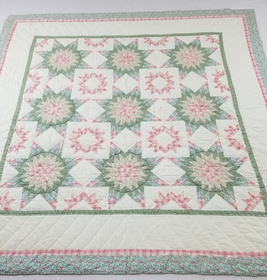 Vintage Handarbeit schöne ''Segen Muster'' bunte Decke 84x84 cm