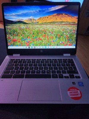 HP Chromebook X360 Touchscreen 14 Zoll HD 64GB 4GB RAM Silber
