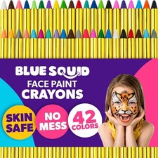 Blue Squid Face Paint Crayons for Kids   30 Jumbo Face  Body Painting Makeup