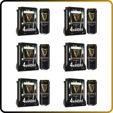 Guinness Draught Stout Beer In Can 4.1% Cans 'Case Deal 6X4X440ml'
