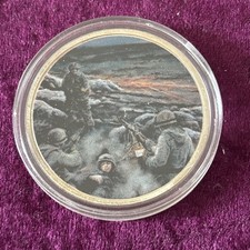 3 PARA REG’T FALKLANDS WAR 45mm SILVER PLATE MEDALLION -BATTLE OF MOUNT LONGDON