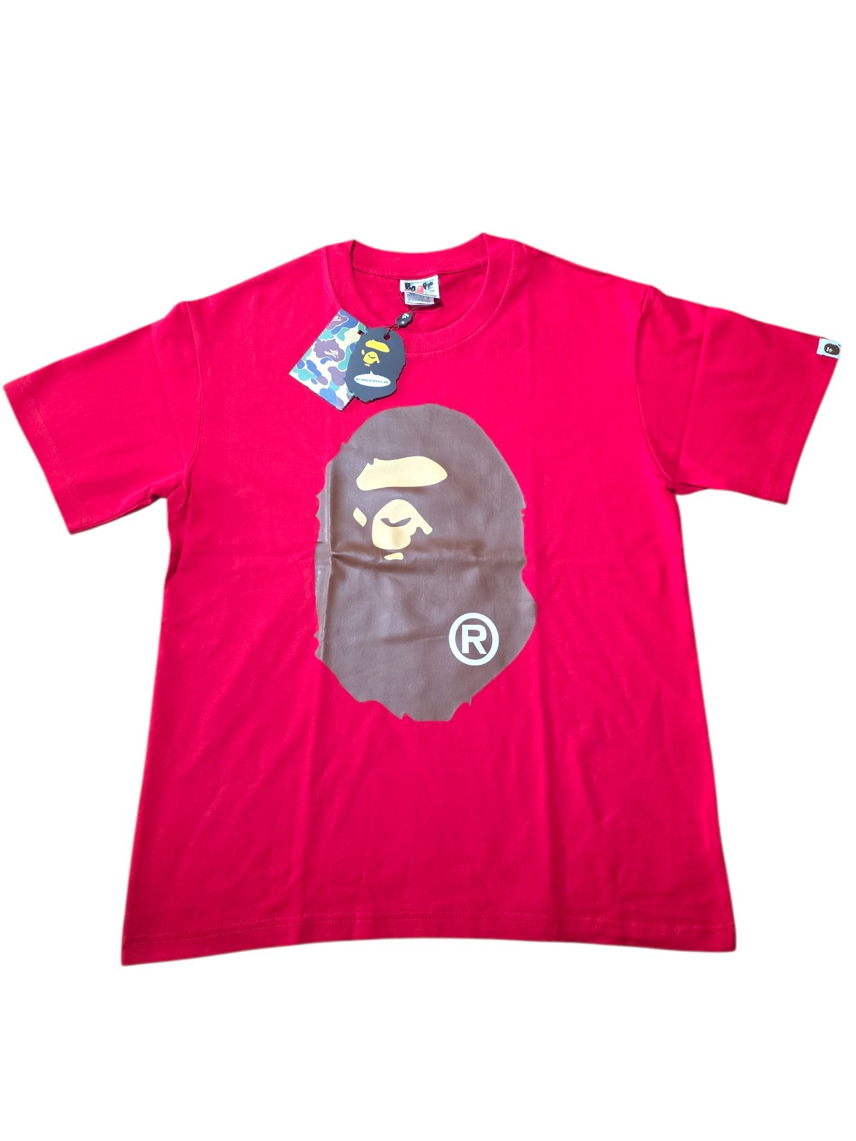 BAPE Big Ape Head T-shirt Red A Bathing Ape Small New With Tags