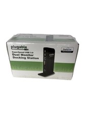 Plugable USB 3.0  USB-C Dual Monitor Docking Station Display-Link. Brand New