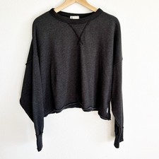 NWOT Free People Movement Sweatshirt Womens XS Charcoal Gray Crop Boxy
