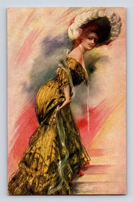 1909 Edwardian Woman by James Ross Bryson Postcard