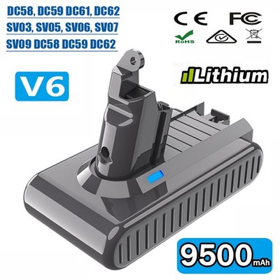 9.5Ah For Dyson V6 Batery SV03 SV04 SV06 DC58 Vacuum Cleaner lithium Batery