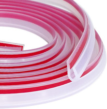 Clear Rubber Edge Trim, U Channel Rubber Seal Strip with Self-Adhesive Tape, Met