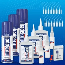 MITREAPEL Super CA Glue (3 x 3.5 oz) with Spray Adhesive Activator (3 x 13.5 fl