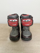 Pixar CARS Shoe Lightning McQueen Mater Boots Black Red Light Up Toddler Size 7