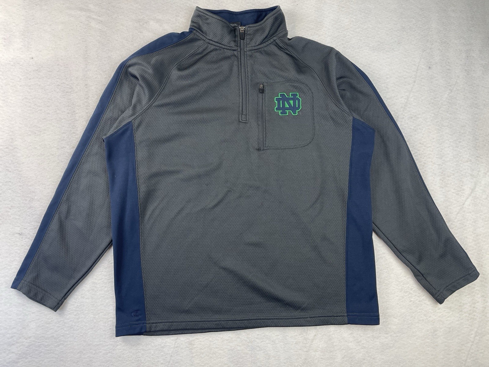 Notre Dame Coliseum Fighting Irish Men’s Large Gray/Blue Pullover Sweatshirt