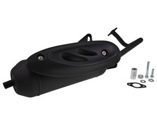Auspuffanlage TECNIGAS Silent Pro Black, passt für China GY6 50 4T Roller Ersatz