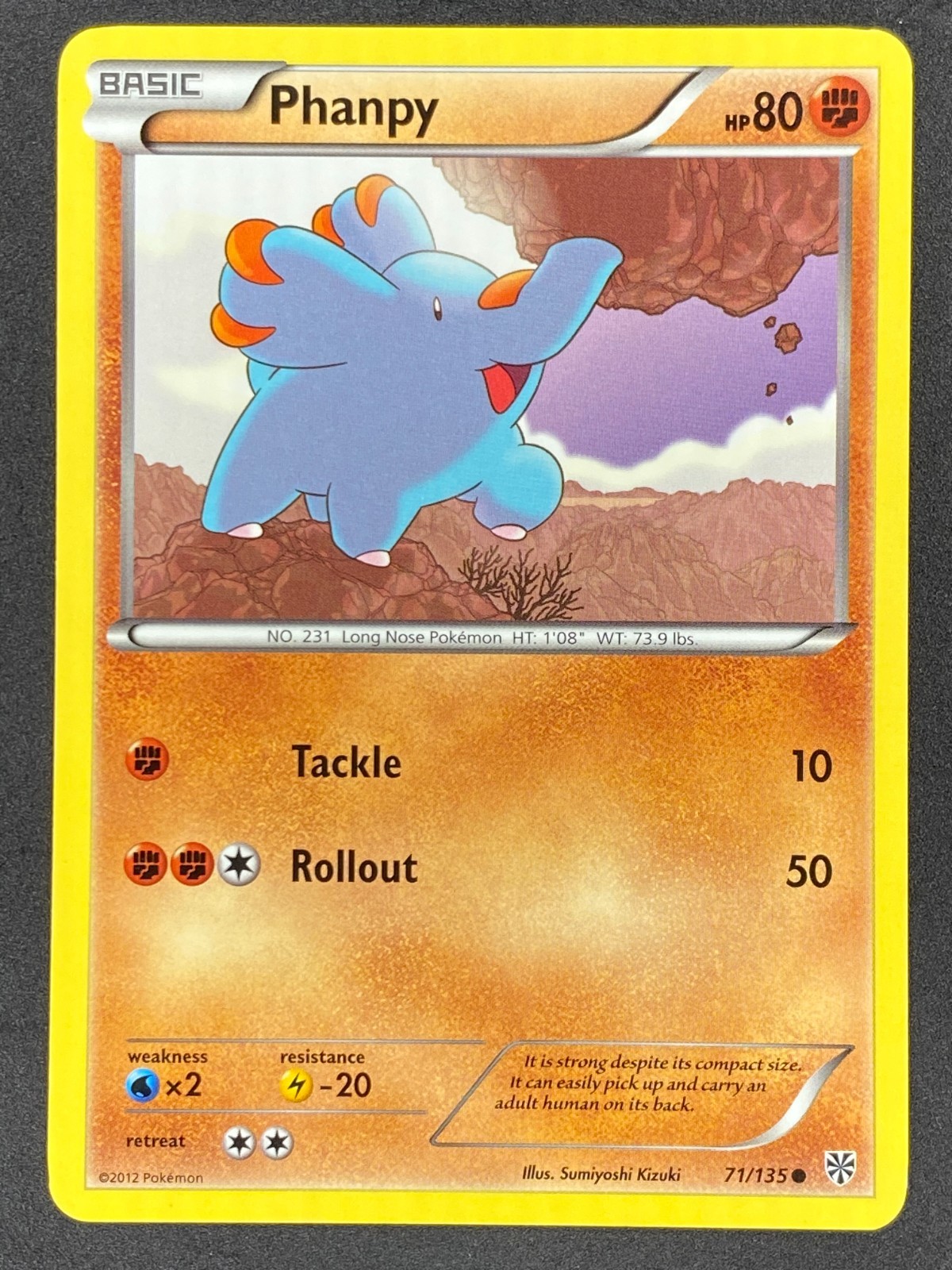 Pokémon Phanpy 71/135 PLS Plasma Storm NM