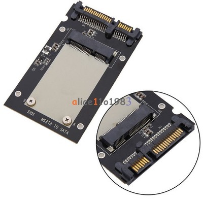 Black Mini Pcie PCI-E SSD mSATA to 2.5'' SATA3 Convertor mSATA-SATA Adapter Card 