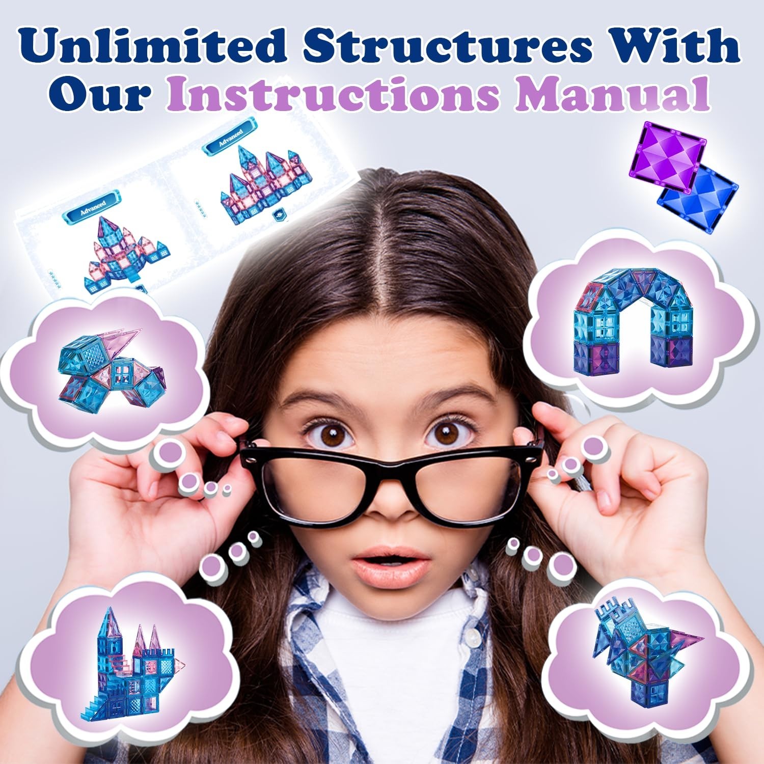 102pcs Frozen Princess Castle Magnetic Building Blocks - STEM Toys for Kids 3-8 - Image 4