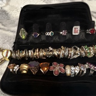 Mixed Lot Women’s Fashion Rings Multicolor Metal & Stone Jewelry Lot 50