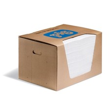 Pig Oil Mat - Oil-Only Absorbent Mat Pad - 100 Pads per Dispenser Box - 15 x 20