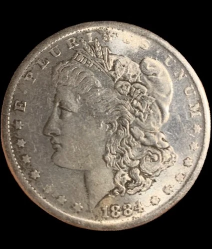 1884 USA Morgan Silver Dollar CC Carson City VF+ - Mint Condition