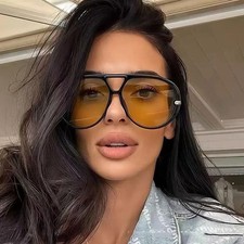 Oval Large Frame Sunglasses Gradient UV400 Lens Women Summer Travel Glasses