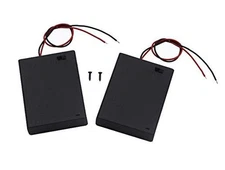 (Pack of 2 4 AA 6V Battery Holder with Switch, 4X 1.5V AA Battery Holder with 