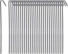 30 Pack 9" Metal Tent Stakes Garden Edging Fence Hooks Pegs Made in USA