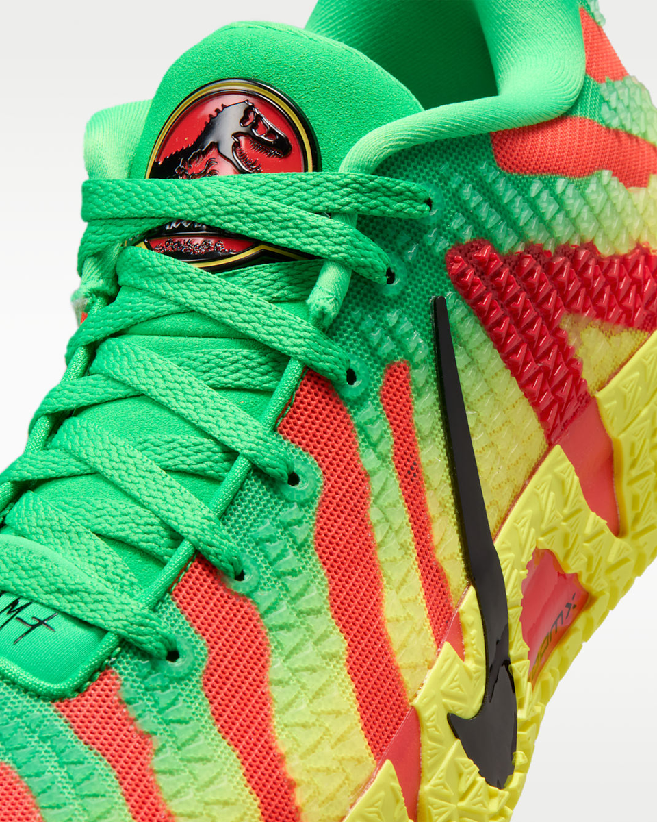 Jurassic Park × Nike Ja 3 Explorer Green Spark Red IU7239-300