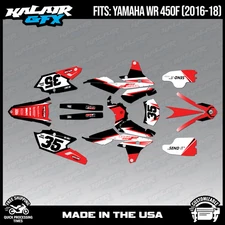 Graphics Kit for Yamaha WR450F 2016 2017 2018 Dream Series - Red