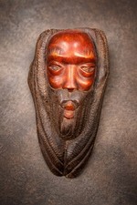 Maschera africana in legno intagliato – Arte tribale etnica21,5X11H38