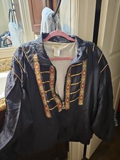 Womens Adolfo Sport 80-90  s Lined Windbreaker Track Jacket Large Black W Gold...