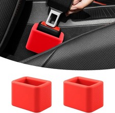 2 Pack Seat Belt Buckle Holder, Silicone Auto Rear Seatbelt Buckle Booster to Ma