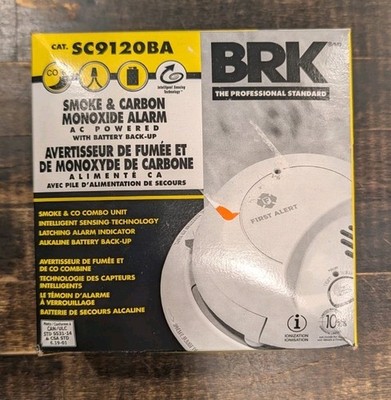 BRK First Alert Smoke & Carbon Monoxide Detector 120V w/ Battery Backup SC9120BA