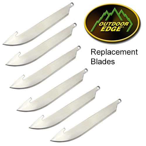 OUTDOOR EDGE 3.5" Razorsafe Replacement Knife Gutting Blades, 6 Pieces RR-6