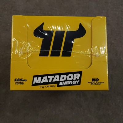 Matador Energy Shot Drink Blue Raspberry  2oz (12ct) - 1 Box Zero Sugar