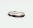 Sterling Silver Purple CZ Band Ring Size 8 — photo 6